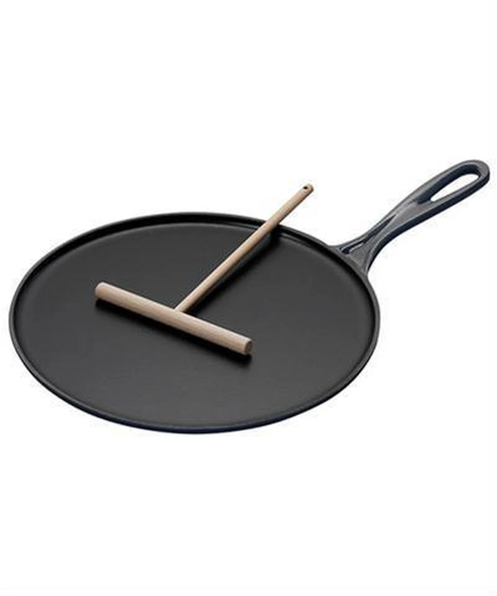 Le Creuset Le Creuster Gietijzeren Pannenkoekpan - Mat Zwart - 27cm 7 Le Creuset Le Creuster Gietijzeren Pannenkoekpan - Mat Zwart - 27cm - Afbeelding 6