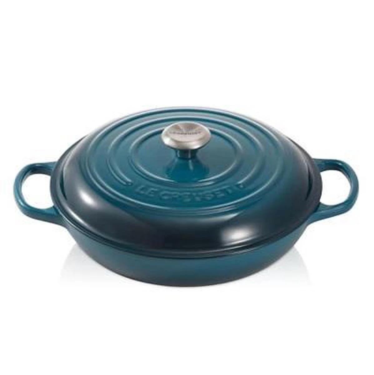 Le Creuset Braadpan Campagnard Signature Deep Teal - ø 30 Cm / 3.5 Liter 6 Le Creuset Braadpan Campagnard Signature Deep Teal - ø 30 Cm / 3.5 Liter - Afbeelding 4
