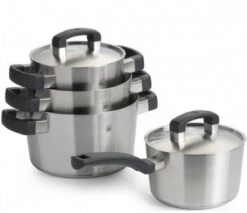 BK Conical Cool Pannenset - 4-delig - RVS – Geschikt Voor Alle Warmtebronnen