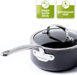 GreenPan Barcelona Infinity Pro Hapjespan Met Deksel 30cm - Zwart - Inductie - PFAS-vrij -Keuken Serie Winkel 1200x1162
