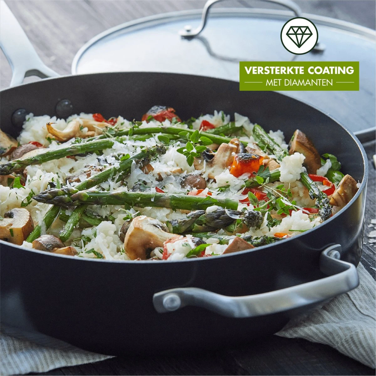 GreenPan Copenhagen Stoofpan Met Deksel En Extra Handvat 28cm/4.3L 14 GreenPan Copenhagen Stoofpan Met Deksel En Extra Handvat 28cm/4.3L - Afbeelding 12