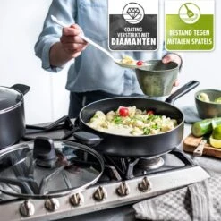 GreenPan Memphis Hapjespan 28cm - Zwart - Inductie - PFAS-vrij -Keuken Serie Winkel 1200x1200 409