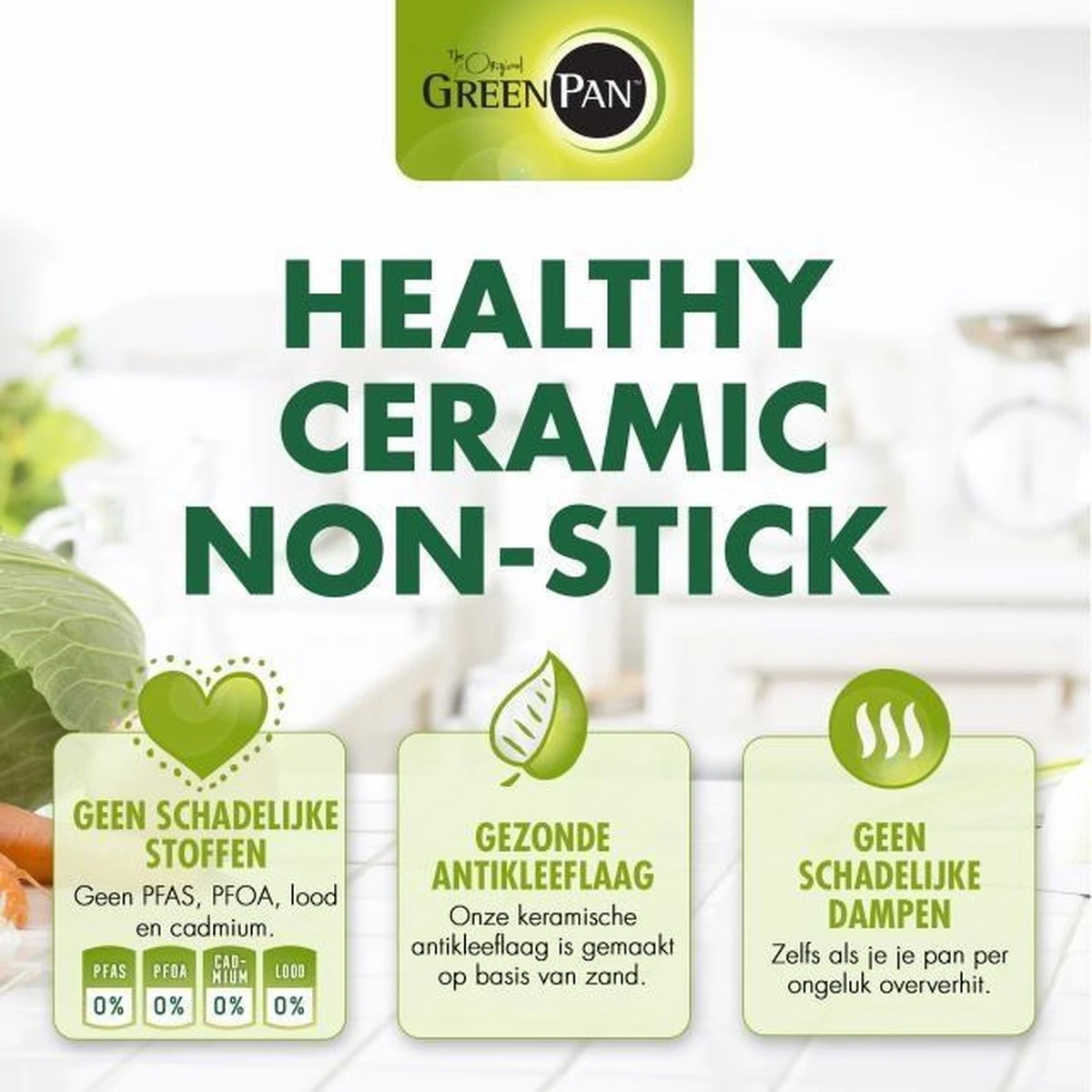 GreenPan Cambridge Keramische Koekenpan - Ø32 Cm - PFAS-vrij 12 GreenPan Cambridge Keramische Koekenpan - Ø32 Cm - PFAS-vrij - Afbeelding 11