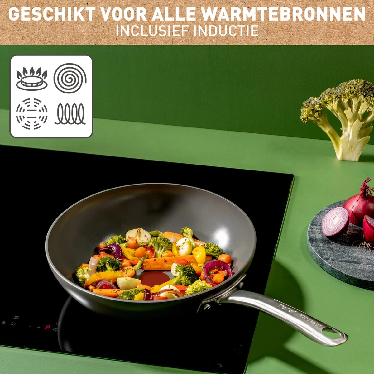 Tefal Renew+ Keramische Wokpan - Ø 28 Cm 11 Tefal Renew+ Keramische Wokpan - Ø 28 Cm - Afbeelding 9