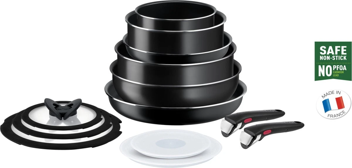 Tefal Ingenio Easy Cook & Clean - Pannenset - 13-delig - Niet Geschikt Voor Inductie 4 Tefal Ingenio Easy Cook & Clean - Pannenset - 13-delig - Niet Geschikt Voor Inductie - Afbeelding 2