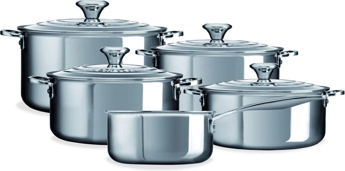 LE CREUSET - RVS Plus - Pannenset 5-delig 3 LE CREUSET - RVS Plus - Pannenset 5-delig