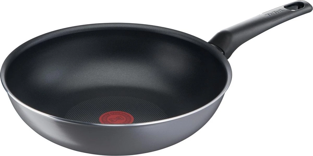 Tefal Easy Plus Pannenset - Koekenpan Ø 24 Cm + Wokpan Ø 28 Cm - Niet Geschikt Voor Inductie 4 Tefal Easy Plus Pannenset - Koekenpan Ø 24 Cm + Wokpan Ø 28 Cm - Niet Geschikt Voor Inductie - Afbeelding 2