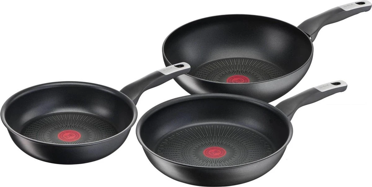 Tefal Unlimited - Pannenset - Koekenpannen Ø24/28 Cm - Wokpan Ø28 Cm 3 Tefal Unlimited - Pannenset - Koekenpannen Ø24/28 Cm - Wokpan Ø28 Cm