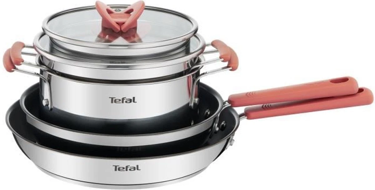 TEFAL G720S604 6-delige Stapelbare Pannenset OPTI'SPACE - RVS - Alle Kookplaten Inclusief Inductie 5 TEFAL G720S604 6-delige Stapelbare Pannenset OPTI'SPACE - RVS - Alle Kookplaten Inclusief Inductie - Afbeelding 3