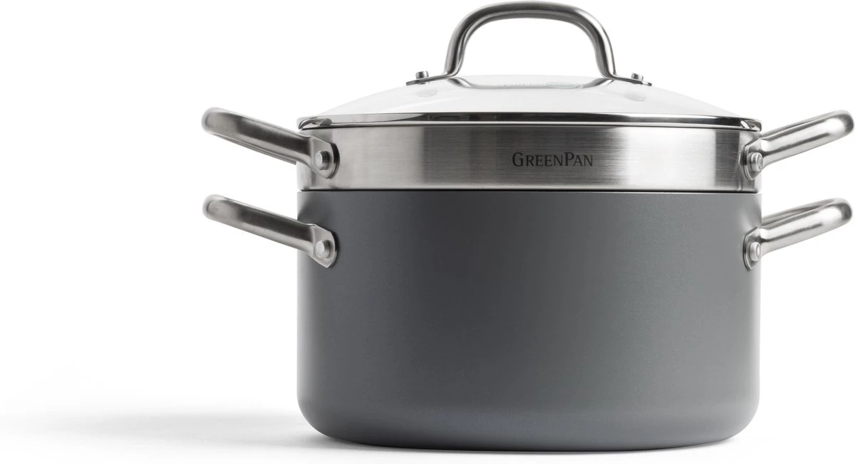 GreenPan Mayflower Pro Pannenset - 10-delig - Grijs - Inductie - PFAS-vrij 8 GreenPan Mayflower Pro Pannenset - 10-delig - Grijs - Inductie - PFAS-vrij - Afbeelding 6