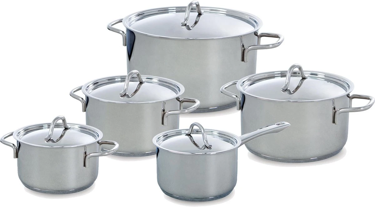 BK Profiline Pannenset - 5 Delig - RVS - Nductie 3 BK Profiline Pannenset - 5 Delig - RVS - Nductie