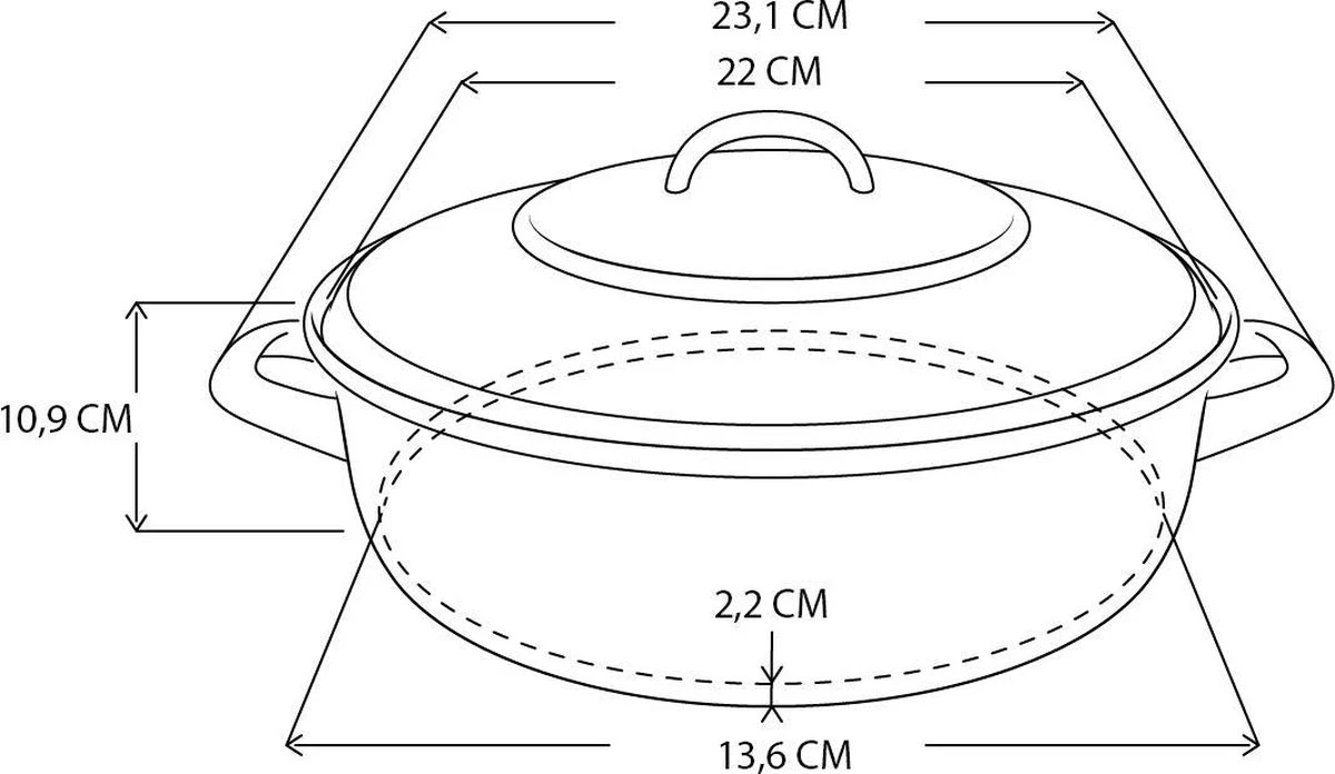 BK Fortalit Braadpan Ø 22 Cm / 2L - Emaille - Inductie 4 BK Fortalit Braadpan Ø 22 Cm / 2L - Emaille - Inductie - Afbeelding 2