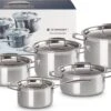 Le Creuset RVS Kookpan 18cm / 20cm / 24cm + Lage Kookpan 20cm + Steelpan 16cm -Keuken Serie Winkel 1200x707 5