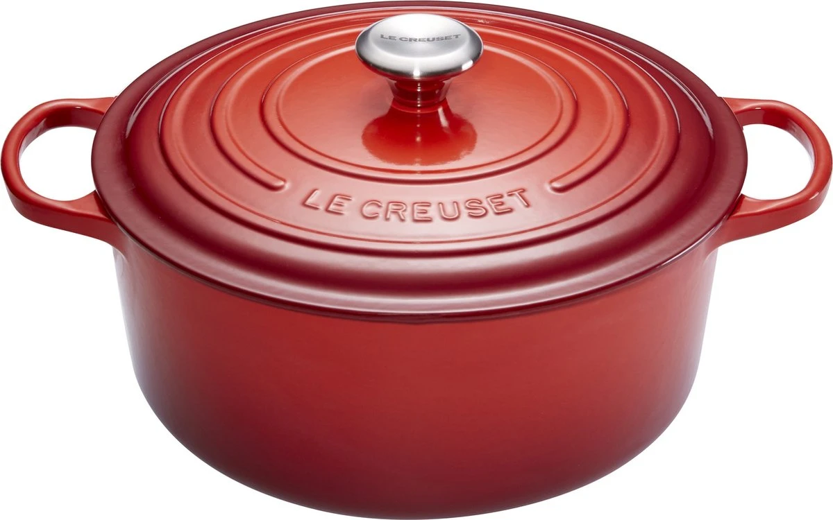Le Creuset Gietijzeren Braadpan - 26cm 5,3 L - Kersenrood 4 Le Creuset Gietijzeren Braadpan - 26cm 5,3 L - Kersenrood - Afbeelding 2