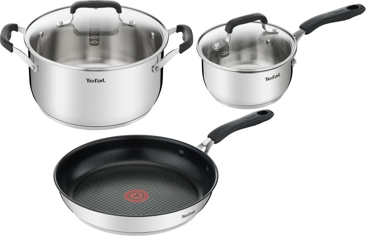 Tefal Cook & Cool Pannenset - 3-delig 3 Tefal Cook & Cool Pannenset - 3-delig