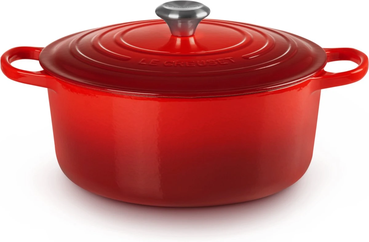 Le Creuset Braadpan Signature Kersenrood - ø 28 Cm / 6.7 Liter 4 Le Creuset Braadpan Signature Kersenrood - ø 28 Cm / 6.7 Liter - Afbeelding 2