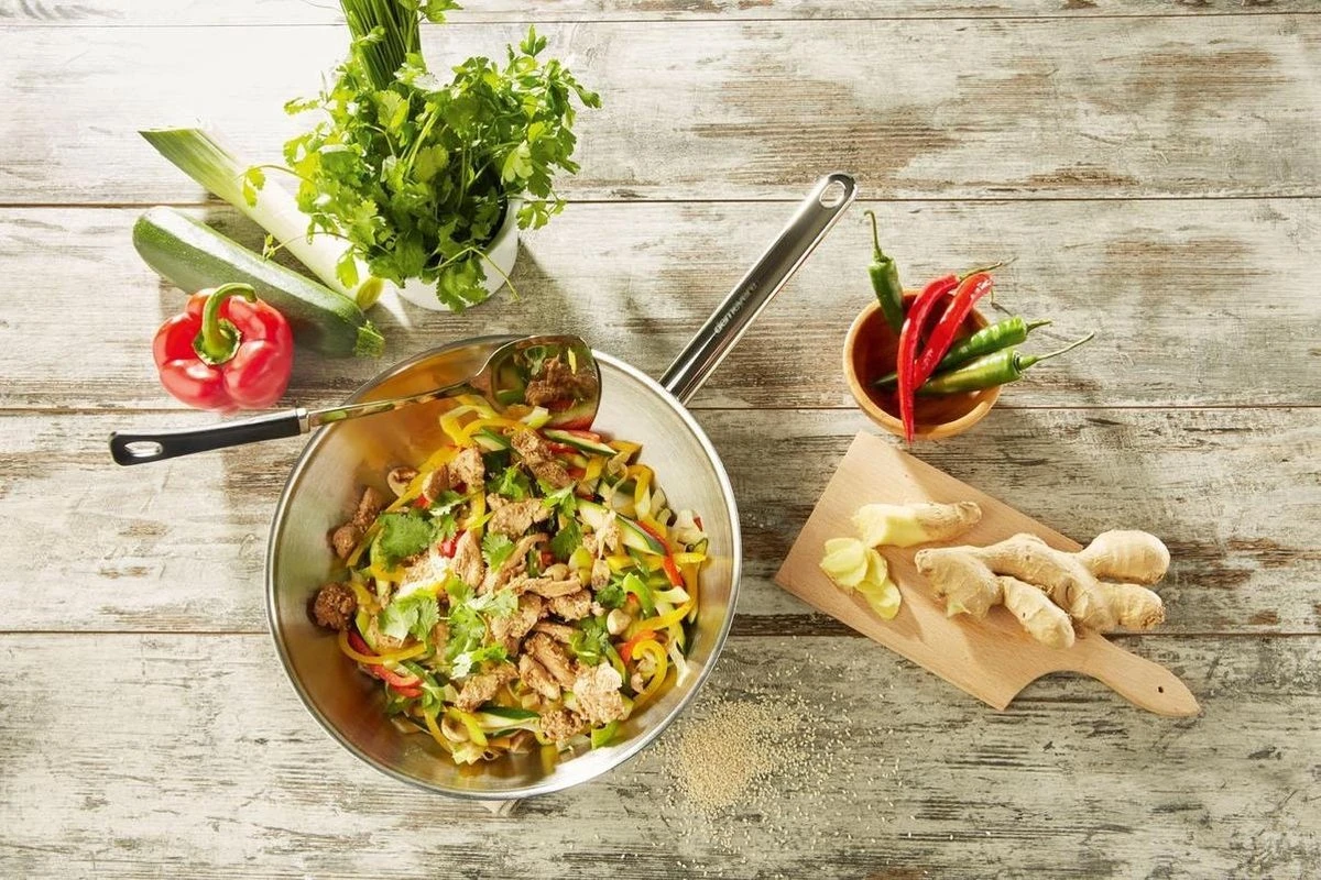 Demeyere Wok - Ø 30 Cm - Vlakke Bodem 8 Demeyere Wok - Ø 30 Cm - Vlakke Bodem - Afbeelding 6