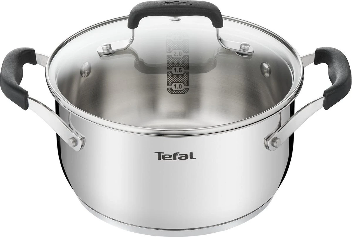 Tefal Cook & Cool E493S6 - Set 3-delig (kookpan 20/24 + Steelpan 16) 4 Tefal Cook & Cool E493S6 - Set 3-delig (kookpan 20/24 + Steelpan 16) - Afbeelding 2