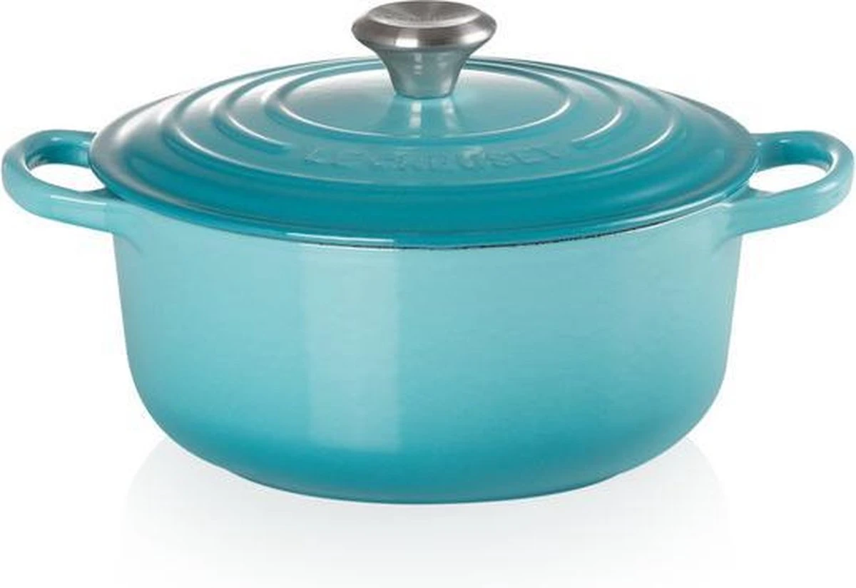 Le Creuset Braadpan Signature Caribbean Blue - ø 20 Cm / 2.4 Liter 6 Le Creuset Braadpan Signature Caribbean Blue - ø 20 Cm / 2.4 Liter - Afbeelding 4