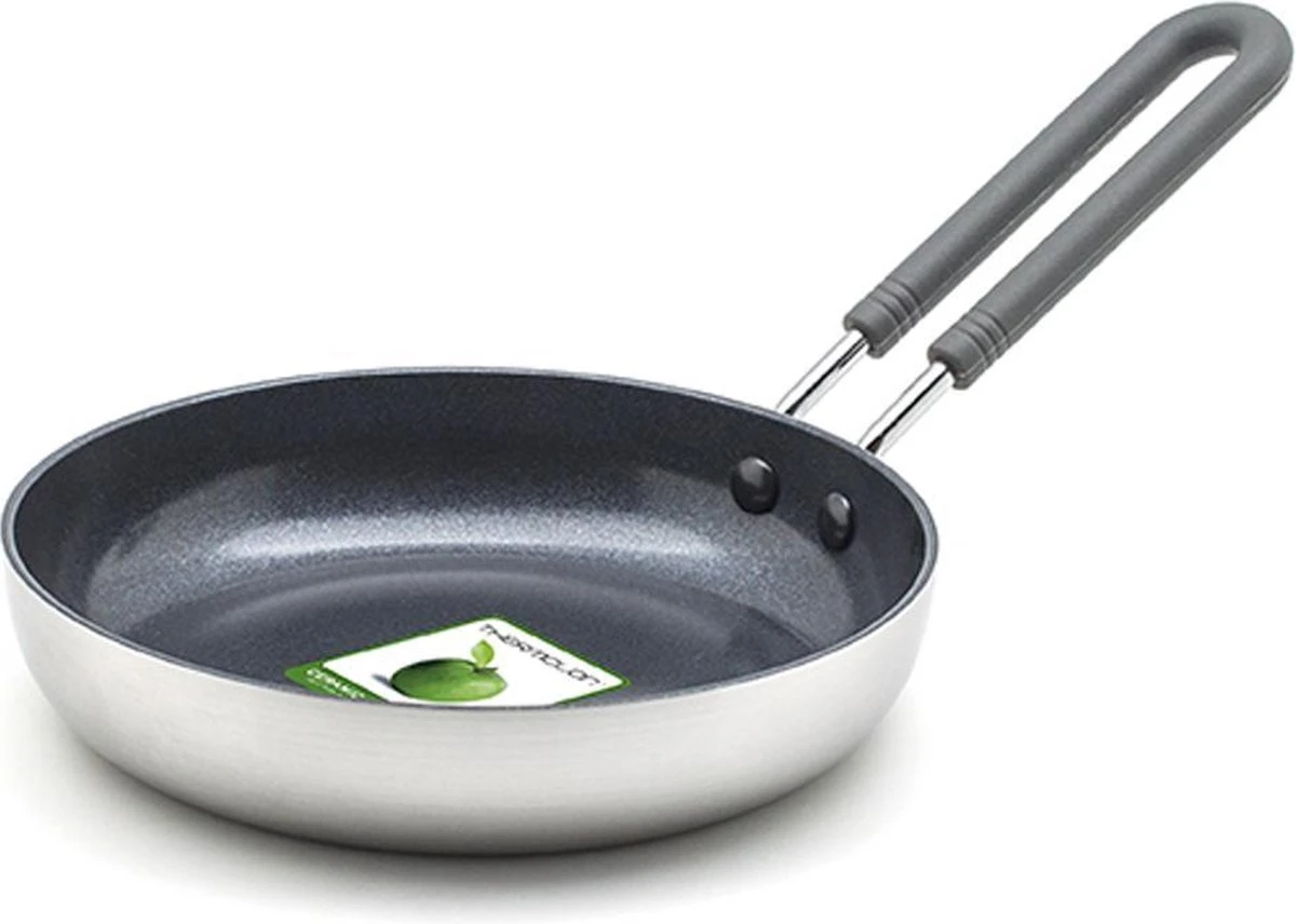 GreenPan Mini Koekenpan 14cm - Zilver - Inductie - PFAS-vrij 4 GreenPan Mini Koekenpan 14cm - Zilver - Inductie - PFAS-vrij - Afbeelding 2