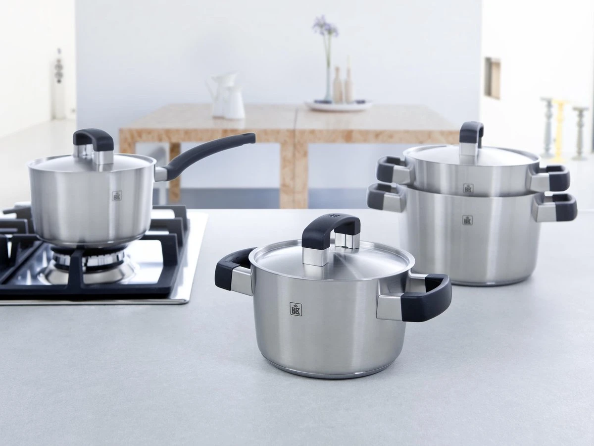 BK Conical Cool Glas Pannenset - 5-delig - Glazen Deksels - Geschikt Voor Alle Warmtebronnen 4 BK Conical Cool Glas Pannenset - 5-delig - Glazen Deksels - Geschikt Voor Alle Warmtebronnen - Afbeelding 2