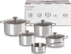 LE CREUSET - RVS Plus - Pannenset 5-delig 7 LE CREUSET - RVS Plus - Pannenset 5-delig -Keuken Serie Winkel 1200x915 2