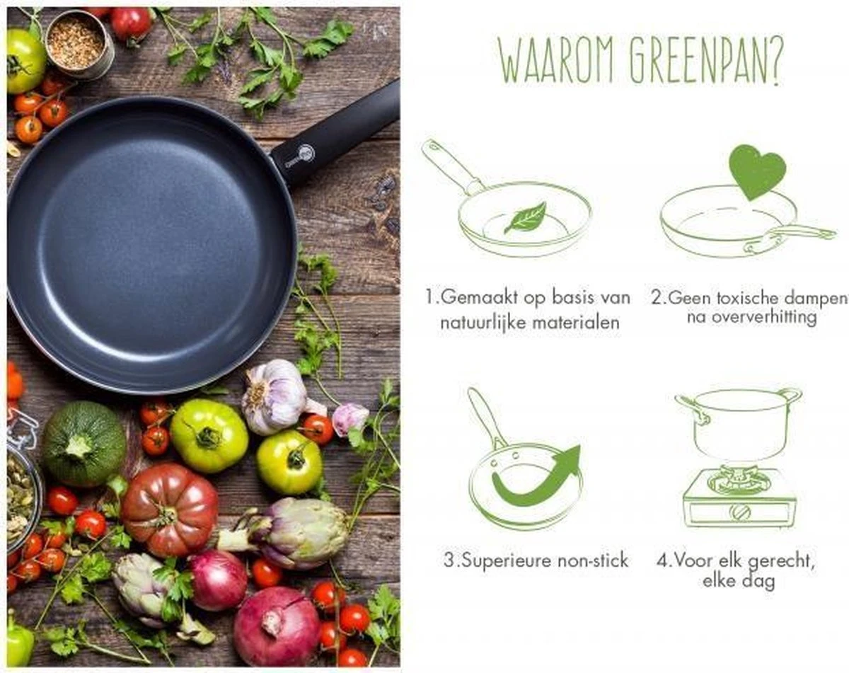 GreenPan Cambridge Keramische Koekenpan - Ø32 Cm - PFAS-vrij 13 GreenPan Cambridge Keramische Koekenpan - Ø32 Cm - PFAS-vrij - Afbeelding 12