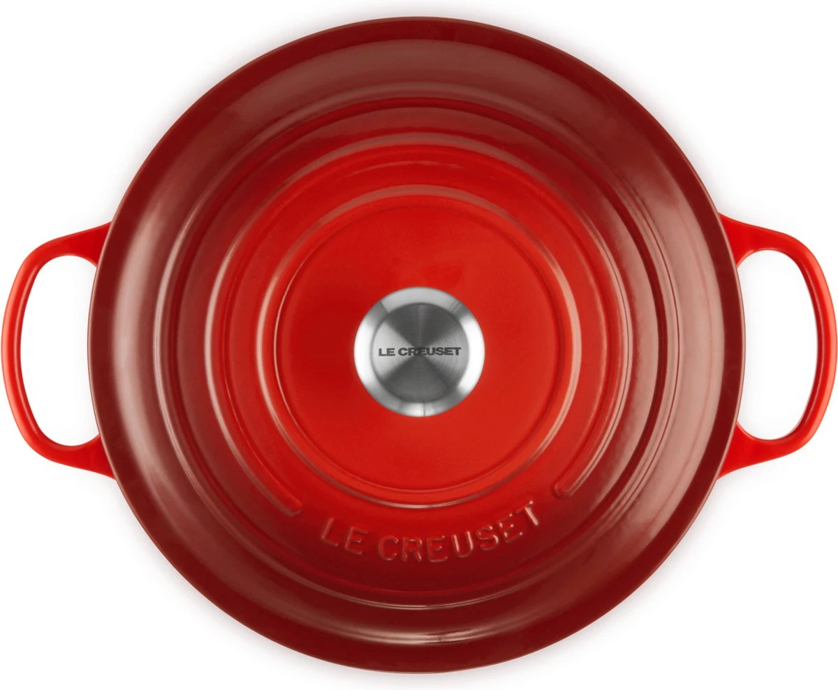 Le Creuset Braadpan Signature Kersenrood - ø 28 Cm / 6.7 Liter 11 Le Creuset Braadpan Signature Kersenrood - ø 28 Cm / 6.7 Liter - Afbeelding 9