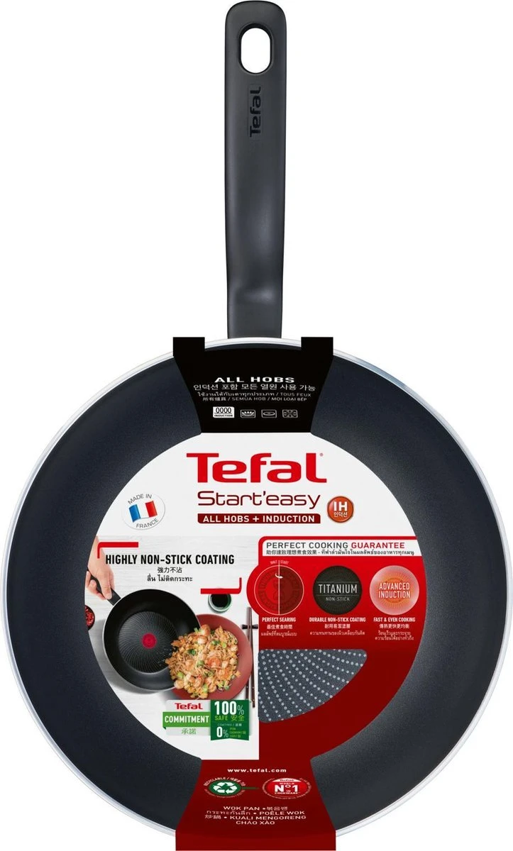 Tefal Start'easy Wokpan 28 Cm - PFOA Vrij - Geschikt Voor Alle Warmtebronnen 8 Tefal Start'easy Wokpan 28 Cm - PFOA Vrij - Geschikt Voor Alle Warmtebronnen - Afbeelding 6