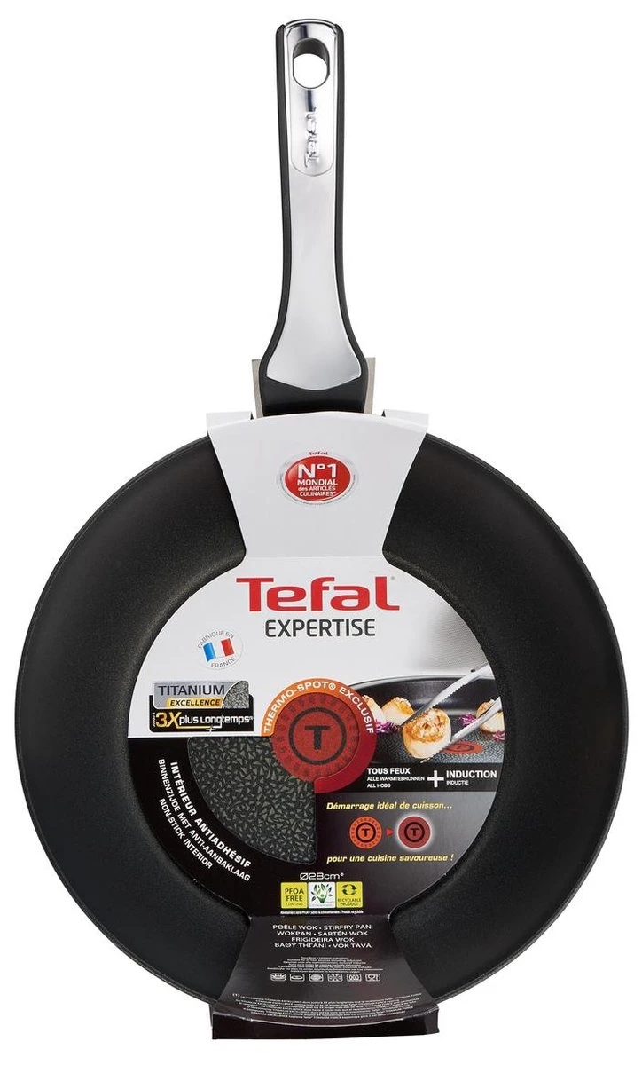 Tefal Expertise Wokpan - Voor Alle Warmtebronnen, Ook Inductie - Ø 28 Cm 7 Tefal Expertise Wokpan - Voor Alle Warmtebronnen, Ook Inductie - Ø 28 Cm - Afbeelding 5
