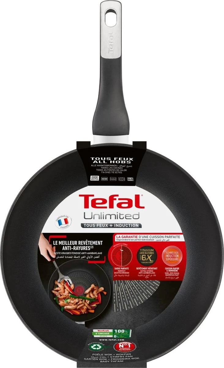 Tefal Unlimited Wokpan - Ø 28 Cm 9 Tefal Unlimited Wokpan - Ø 28 Cm - Afbeelding 7