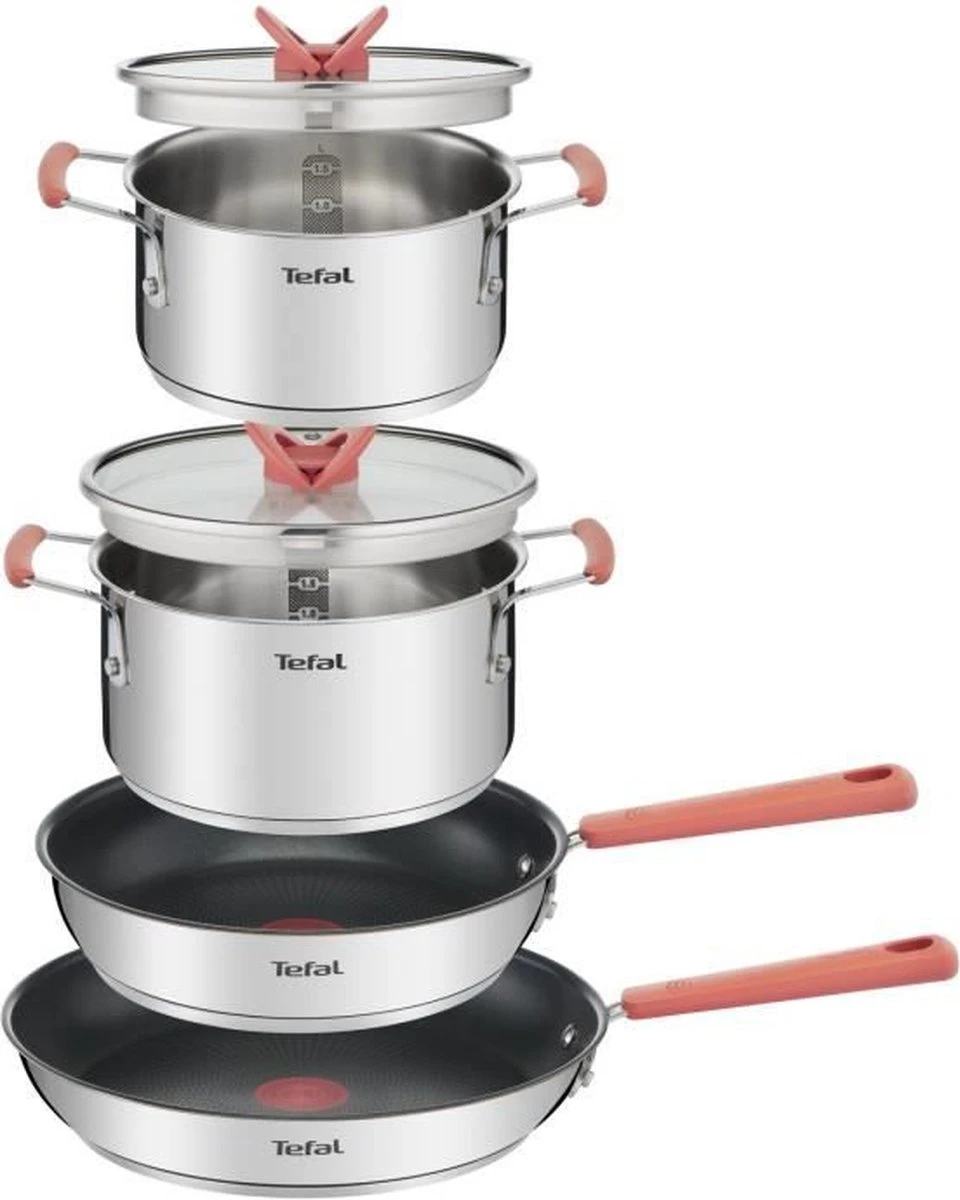 TEFAL G720S604 6-delige Stapelbare Pannenset OPTI'SPACE - RVS - Alle Kookplaten Inclusief Inductie 3 TEFAL G720S604 6-delige Stapelbare Pannenset OPTI'SPACE - RVS - Alle Kookplaten Inclusief Inductie